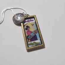 Load image into Gallery viewer, Mom and baby necklace w/ cedar