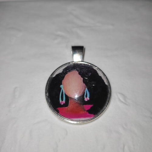 Navajo with afro pendent