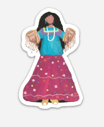 Apache woman sticker